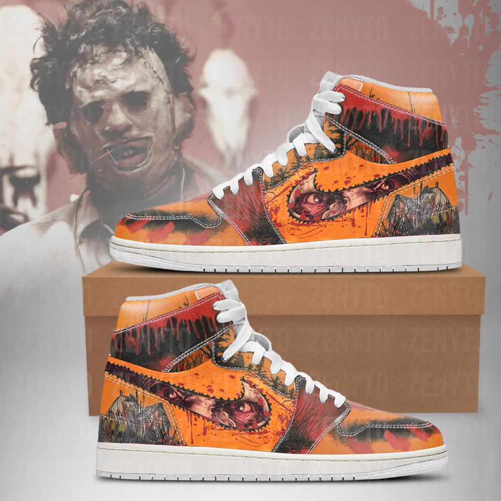 Leatherface Halloween J1 High Top Shoes Version 2