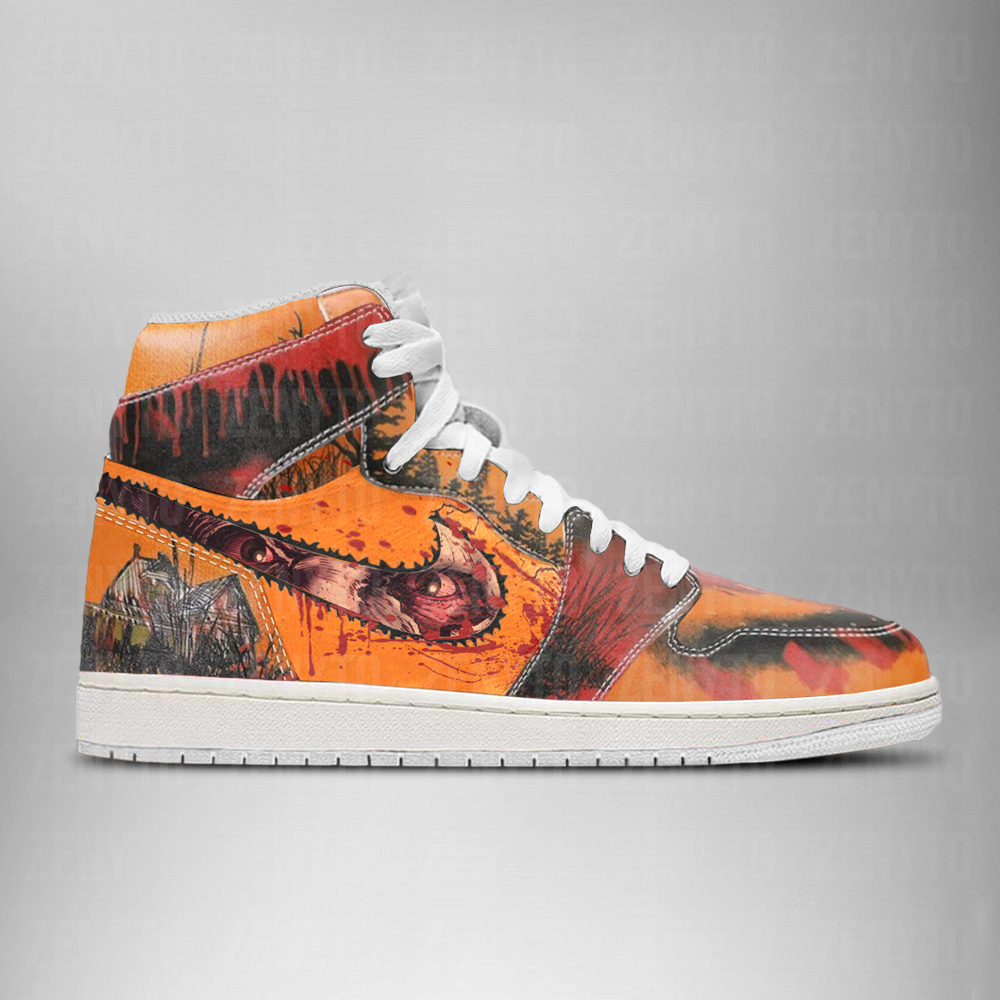 Leatherface Halloween J1 High Top Shoes Version 2